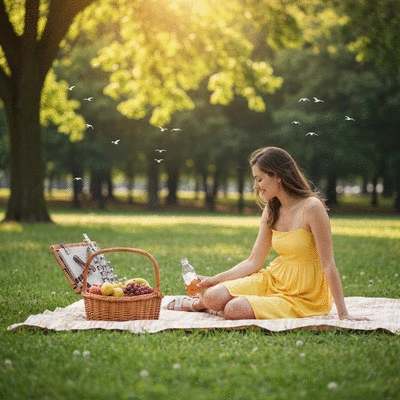 A calm dog being gently groomed by an owner, positive experience